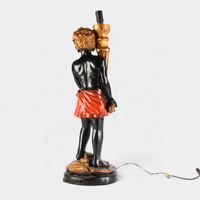Nubien porte-torchère en résine monté en lampe, marqué "RA-8… (photo 2)