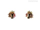 pair of multicolored earrings on a white background