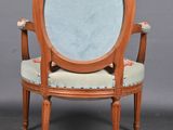 pair of french louis xvi style armchairs in the manner of louis xvi