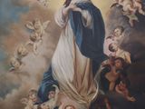 an image of a painting of the virgin surrounded by angels