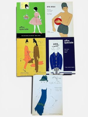 Lot de 5 affiches publicitaires sérigraphiés au printemps « …