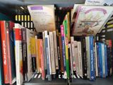 les nombreux livres qui se trouvent sur les étagères de la bibliothèque