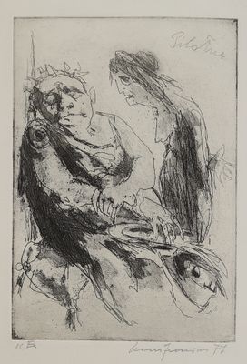 an image of a drawing of a woman holding a child