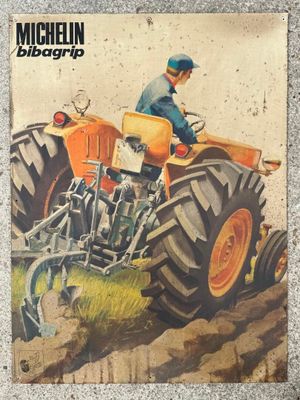 a picture of a man riding a tractor on the cover of a magazine