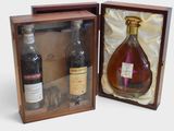 two bottles of wine in a wooden case