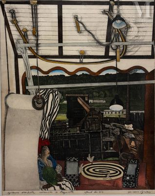 Moreno PINCAS (1936-) Estampe,