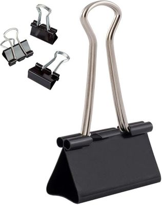 a close up of a metal binder with clips on it