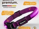 a close up of a dog collar with instructions on it