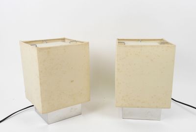 pair of mid - century modern table lamps in the style of paul frank for sale
