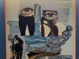 une peinture d'un homme et d'une femme sur la plage