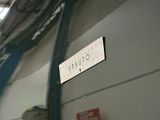 a sign on the side of a building that says viato