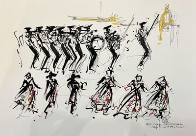 Michel COSTIOU (1947), "Filets bleus Concarneau", défilé du …