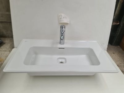 Lavabo suspendu Ideal Standard, 84 x 46 cm, avec robinet Por…