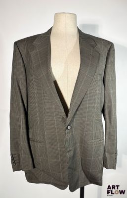 CANALI MILANO - Veste de costume en laine vierge à motif mic…