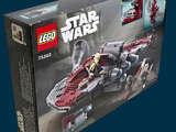a box of lego star wars sets on a blue background