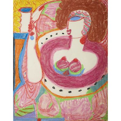 painting of a woman with a bowl of fruit in her hand