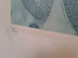 an image of a close up of a painting on a wall