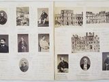 une vieille photo d'un livre contenant des images d'hommes et de femmes