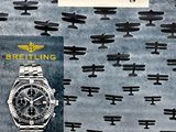 a poster on the wall of a store with a picture of a watch on it