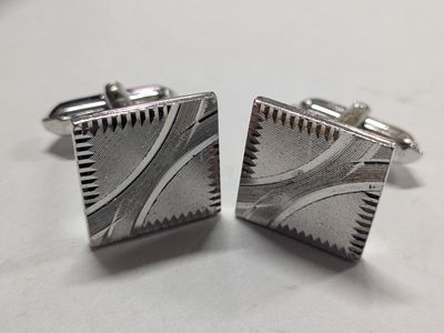 Paire de boutons de manchette en argent "Crabe". 13,3 gr brut.