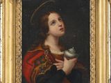 an image of a painting of a woman holding a bowl