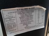an image of a close up of a label on a glass door