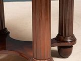 an image of a wooden table with a marble top