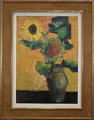 Benjamin BENMAYOR (1920-1999) - Nature morte aux tournesols …