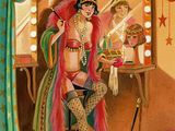 painting of a woman sitting in front of a mirror in a dressing room
