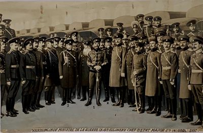 an old photo of a group of men in military uniforms
