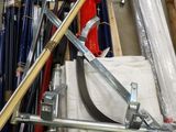 a lot of tools that are laying out on the floor