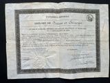 an old document with a black border on a black background