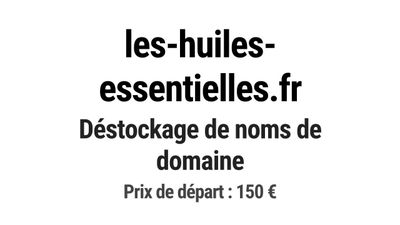 Nom de domaine les-huiles-essentielles.