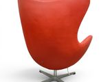 an image of a red egg chair on a white background