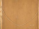 a picture of a wooden frame with a rope on top of it