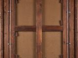 an old wooden window with a glass pane in the middle