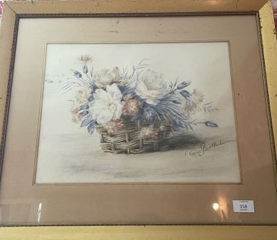 une photo d'un tableau représentant des fleurs dans un panier