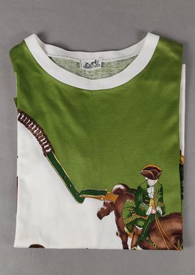 HERMÈS, Paris. T-shirt à motif de cavalier.