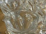 a lot of empty wine glasses sitting on a table