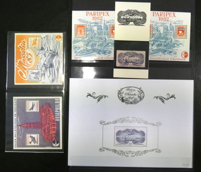 plusieurs types de timbres sont présentés sur une surface noire