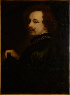 École anglaise vers 1800. Portrait de Van Dyck.