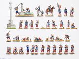 de nombreuses figurines de soldats exposées