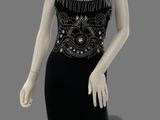 an image of a mannequin dressed in a black dress