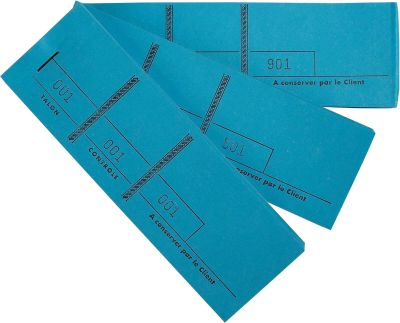 three blue envelopes with numbers on them sitting on top of each other