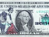 an old one dollar bill with a picture of president george washington on it