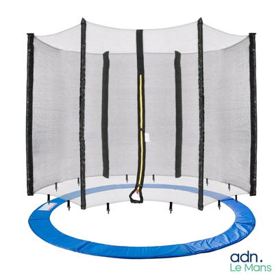 an image of a trampol with a net on top of it