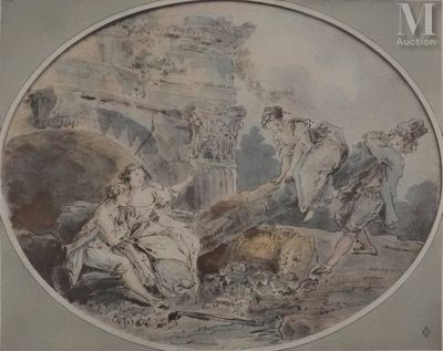 ROBERT Hubert (1733-1808) La bascule, 1913