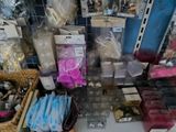 many different types of items on display in a store