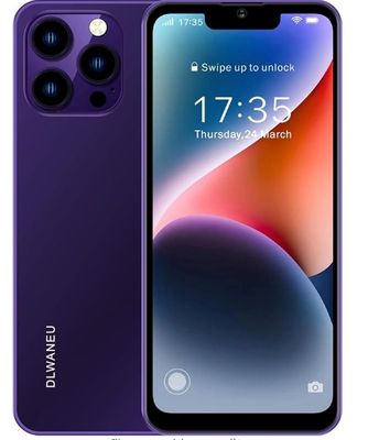 a purple smartphone with a camera on the back of it