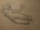 une image représentant le dessin d'une femme allongée sur le dos